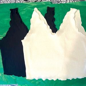 Knit crop top Pair